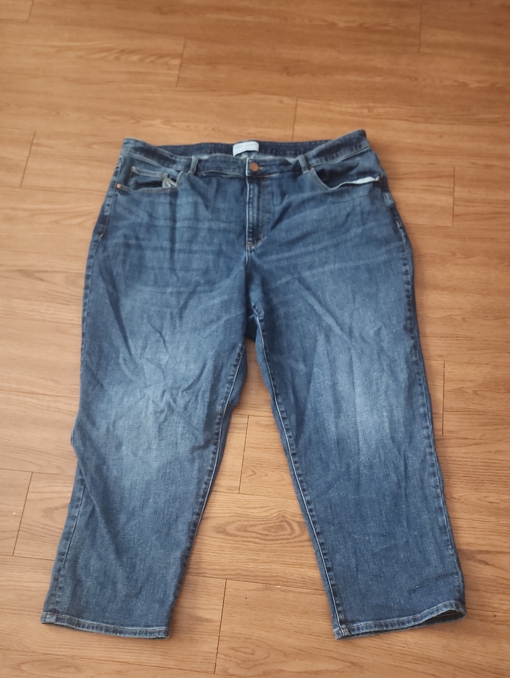 Lane Bryant Dark Blue Ankle Crop Jeans